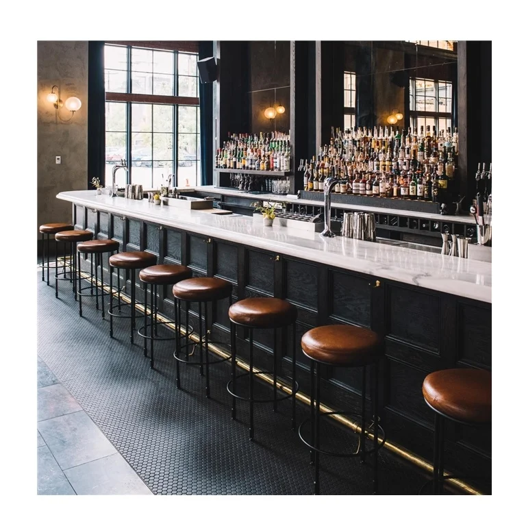 factory price modern simple design bar counter bar white marble countertop home bar counter