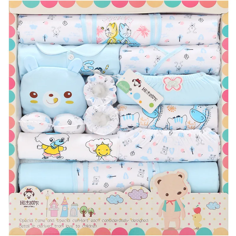 18 Piece New Born Baby Set Baju Bayi Murah Baby Rompers Conjuntos De Roupas De Beb Baby Clothes Newborn Set Gift