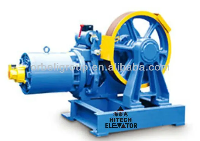 Goods Elevator Geared Traction Machine YJ200-1000kgs Motor