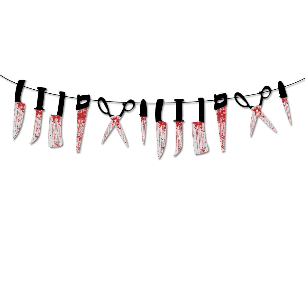Wonderful 2022 Custom Halloween Paper Party Decorations Party Sublimation Bunting Banner Glitter Paper Graduation Party Banner
