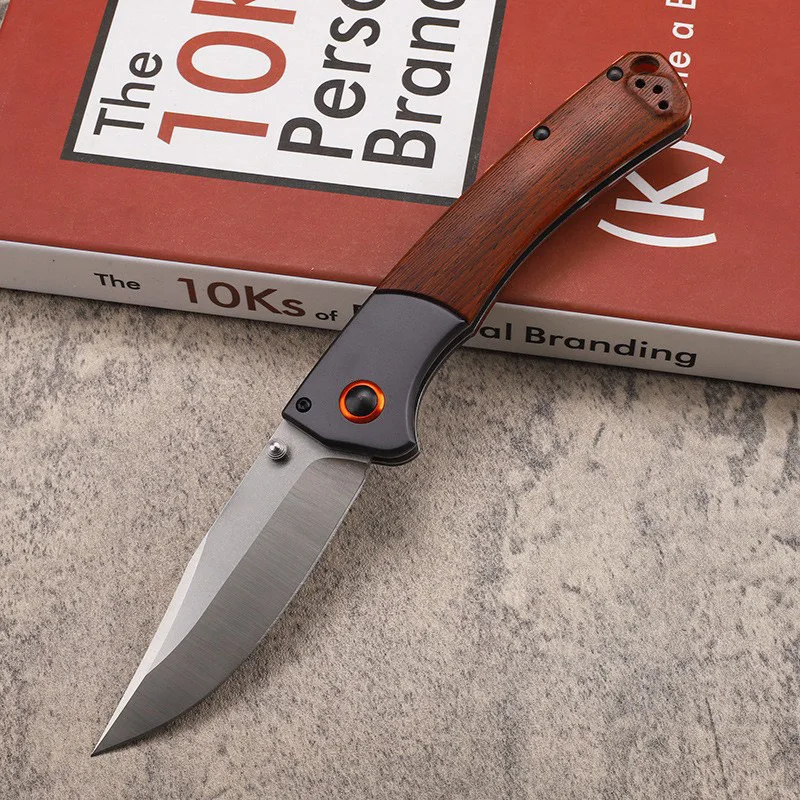 Awesome Quality Satin Black Blade EDC Sporting Knife 440C Bushcraft Pocket Camping Folding With G10 Handle