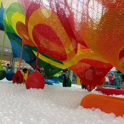 Handmade Crochet Rope climbing Net Play ground for kids amusement equipment indoor slides