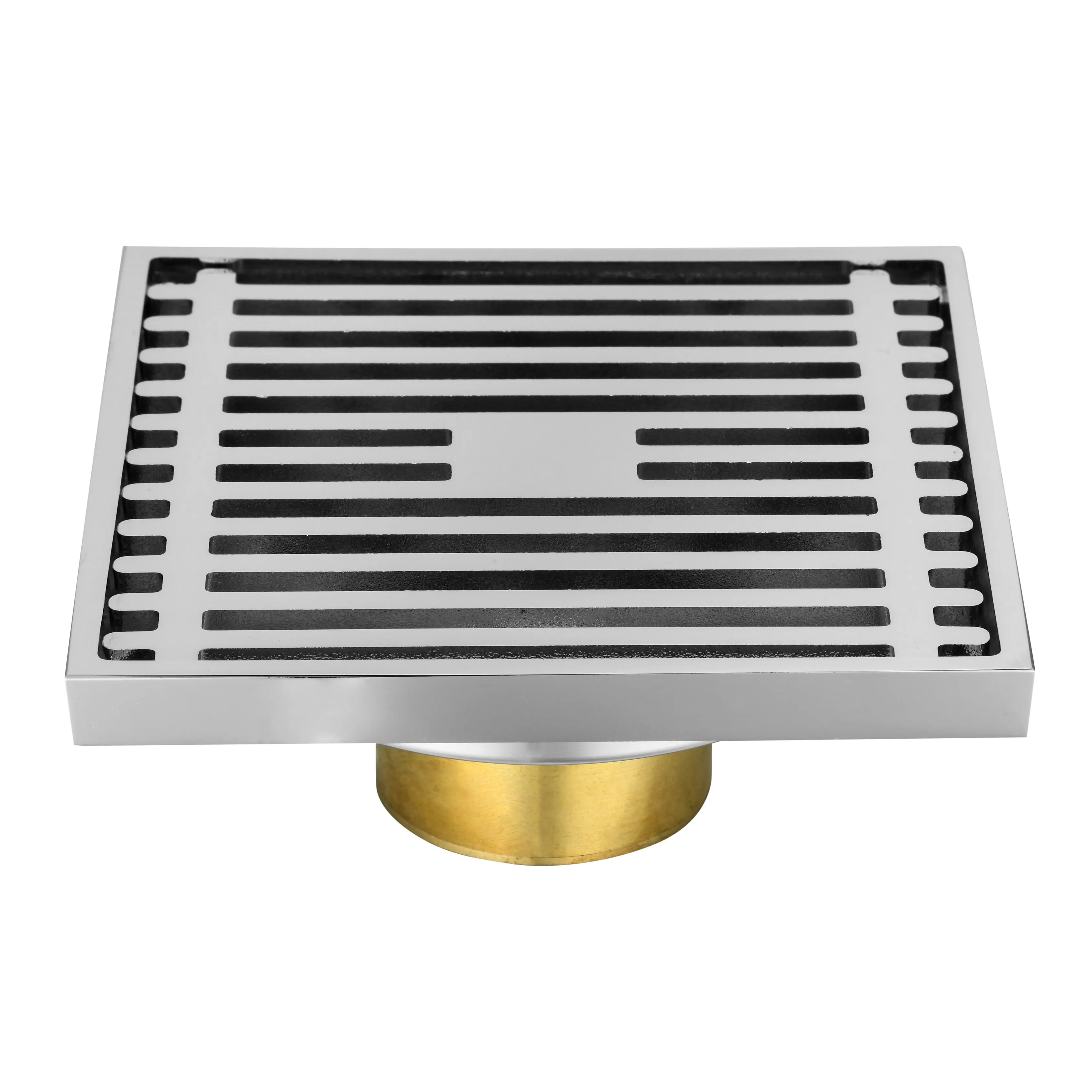 Bathroom Accessories Insert Odor Resistant Square Floor Drain Grate Cover Strainer Bathroom Brass Floor Drain