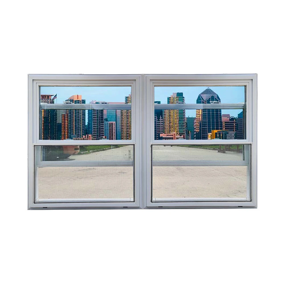 Chinese manufacturer high quality customized vinyl windows UPVC double hung window for overseas market