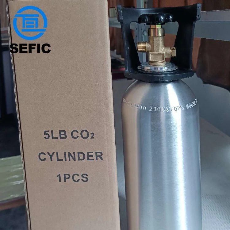 Professional Dot Standard Co2 Gas Cylinder Valve 5lbs 8.9lbs 15lbs 20lbs Tuv Tped for North America Market