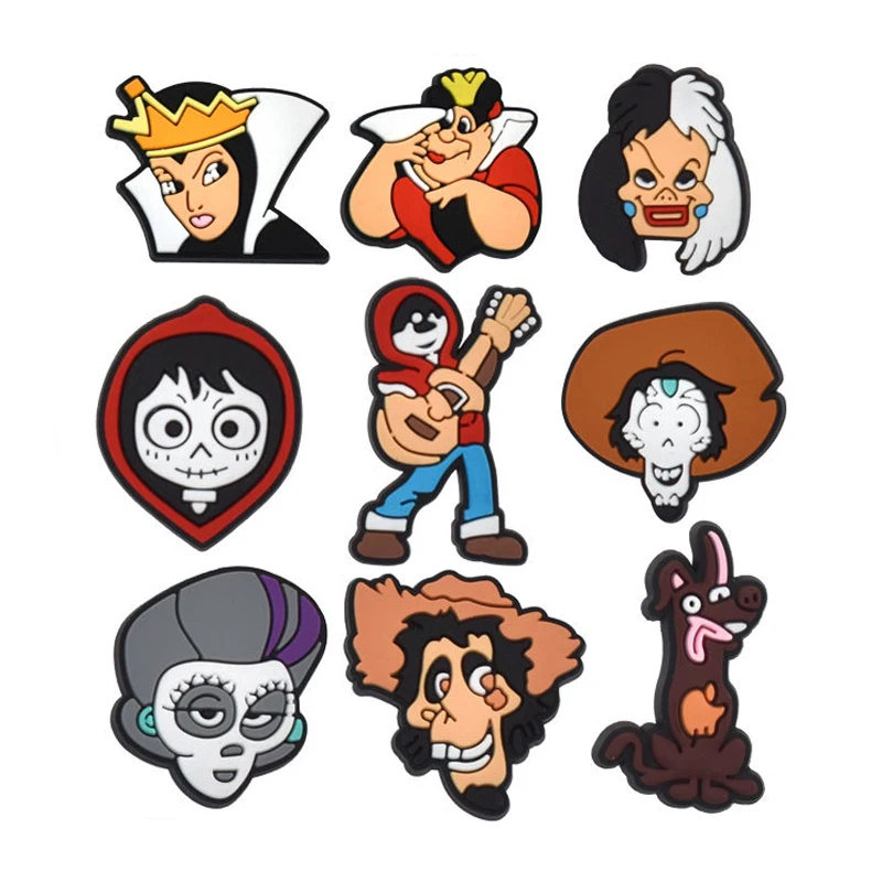 2023 Cartoon Wholesale PVC Clog Shoe Decorations Charms Soft Rubber DAD Shoe croc Charms As a gift for the child