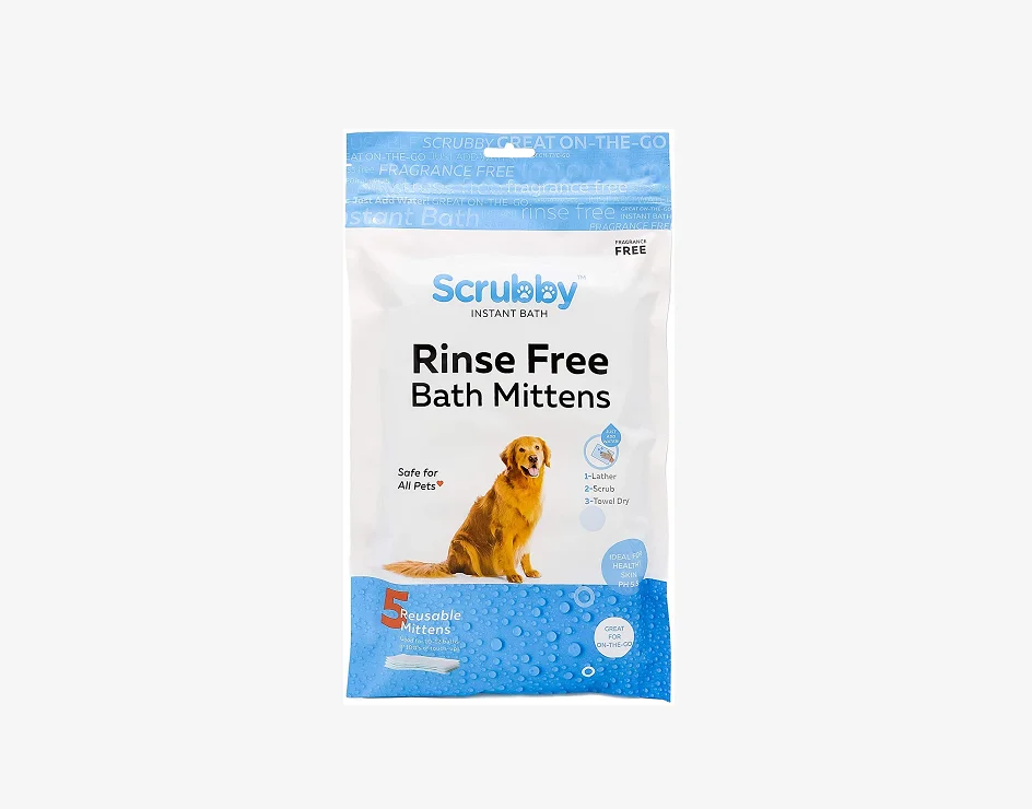 ScrubbyPet No Rinse Pet Wipes Use for Pet Bathing Grooming and Pet Washing Simple to Use Just Lather