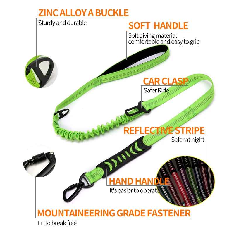 Hot Sell Retractable Safe Comfortable Car Safety Seat Leash Buckle Dog Belt Lead