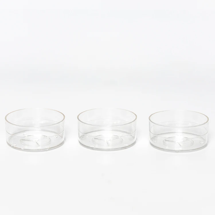pc7 plastic round shape empty tealight candle