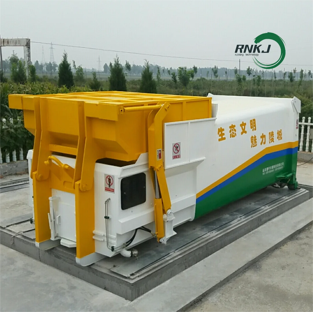 RNKJ Costs Reducing Skip-lift Hydraulic Solid Wet Waste Trash Compactor