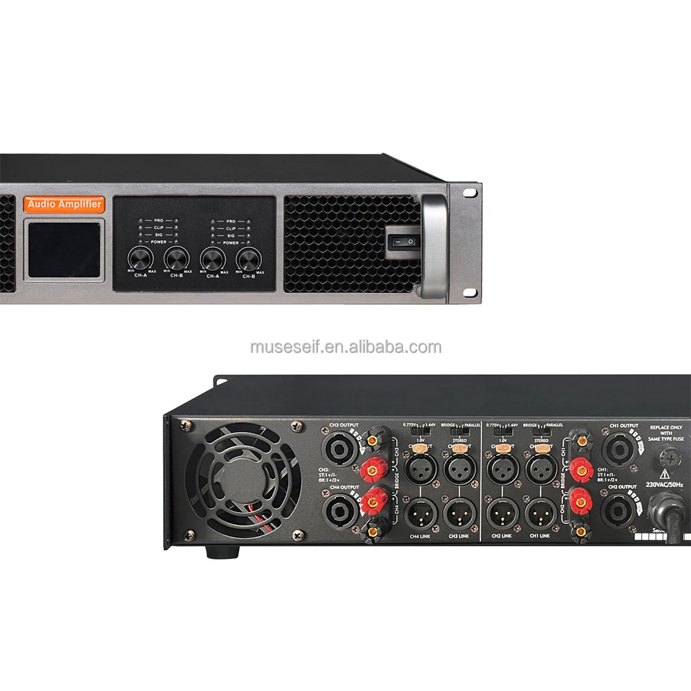 \ High Quality Class H Audio Power Amplifier RX-48 800W 4 Channel Stereo Audio Power Amplifier for Stage DJ