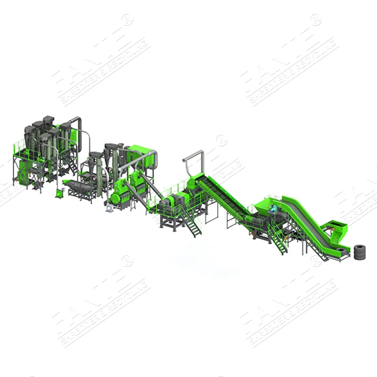 High Profit Waste Tyres Recycling Machine Plant Production Line Used Tire Recycling System