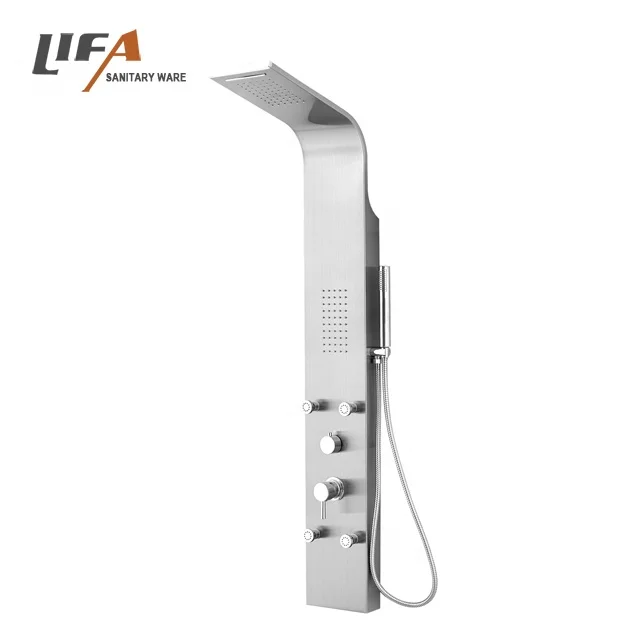 elegant waterfall stainless steel shower wall panel de ducha soft rainfall shower panel