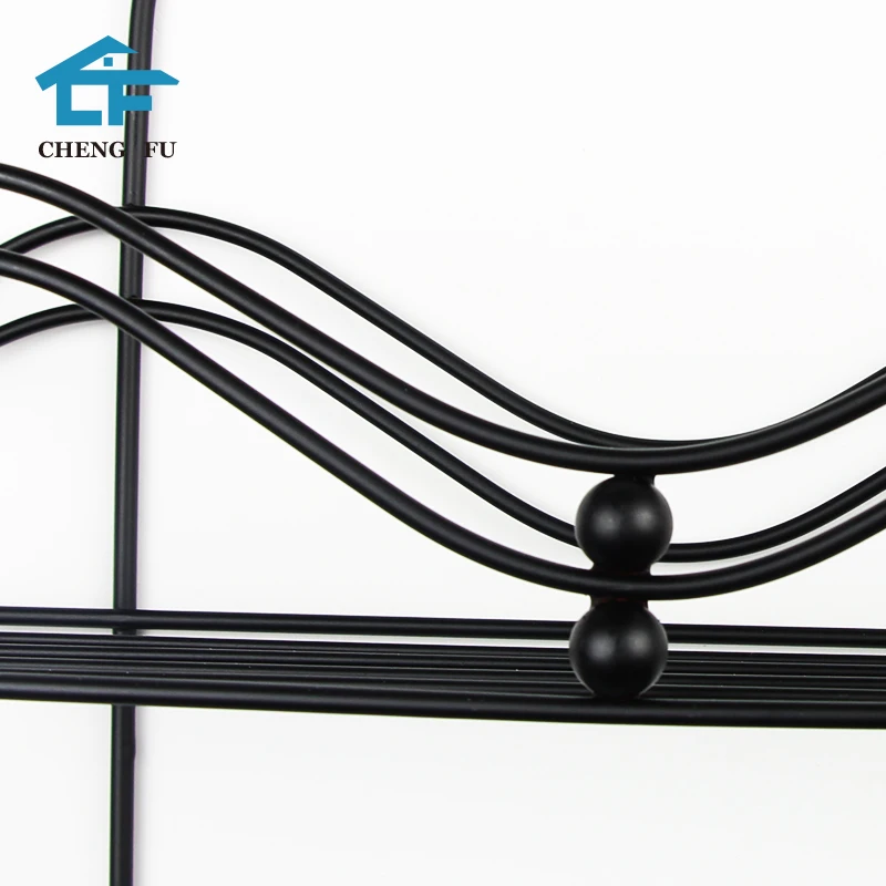 Customized Professional Black Hanging Suction up Wire Mesh Storage Basket Bathroom Shower Caddy Shelves Organizer Modern Metal