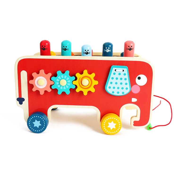 
 Новые детские игрушки Монтессори, ударные игры, деревянные Мультяшные развивающие игрушки  