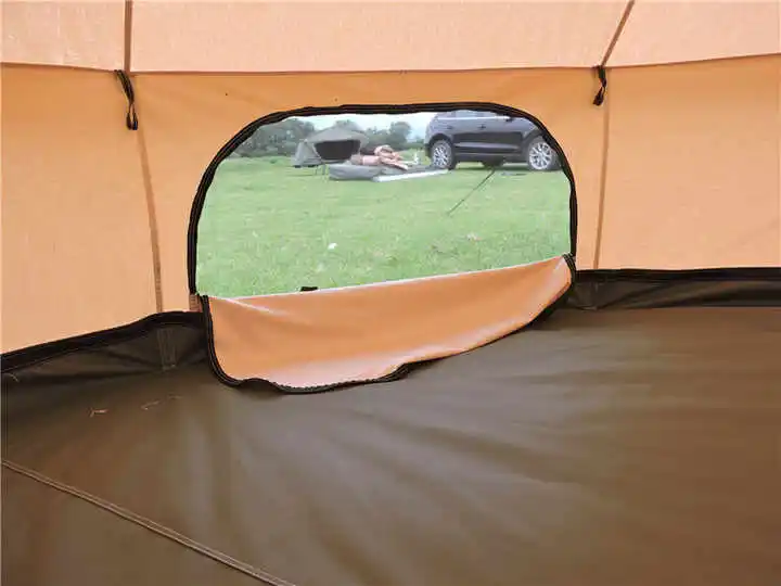 China Top Green Manufacture 3m 4m 5m Big Camping Tent Canvas Bell Tent Family Outdoor Tents