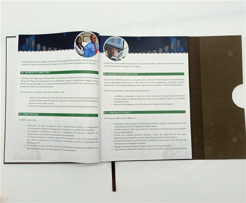 
tri-fold leather cover business motivational magnetic planners and notebooks with metal logo 