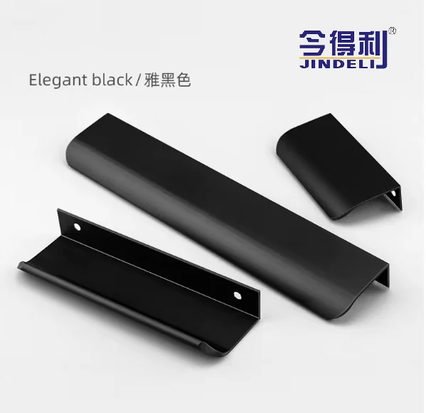 concealed Invisible cabinet Modern Simple Wardrobe Self -Sticking Door Slim Black Light Luxury Cabinet door handle