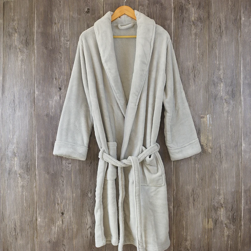 Colorful hotel adult wholesale coral fleece bathrobe