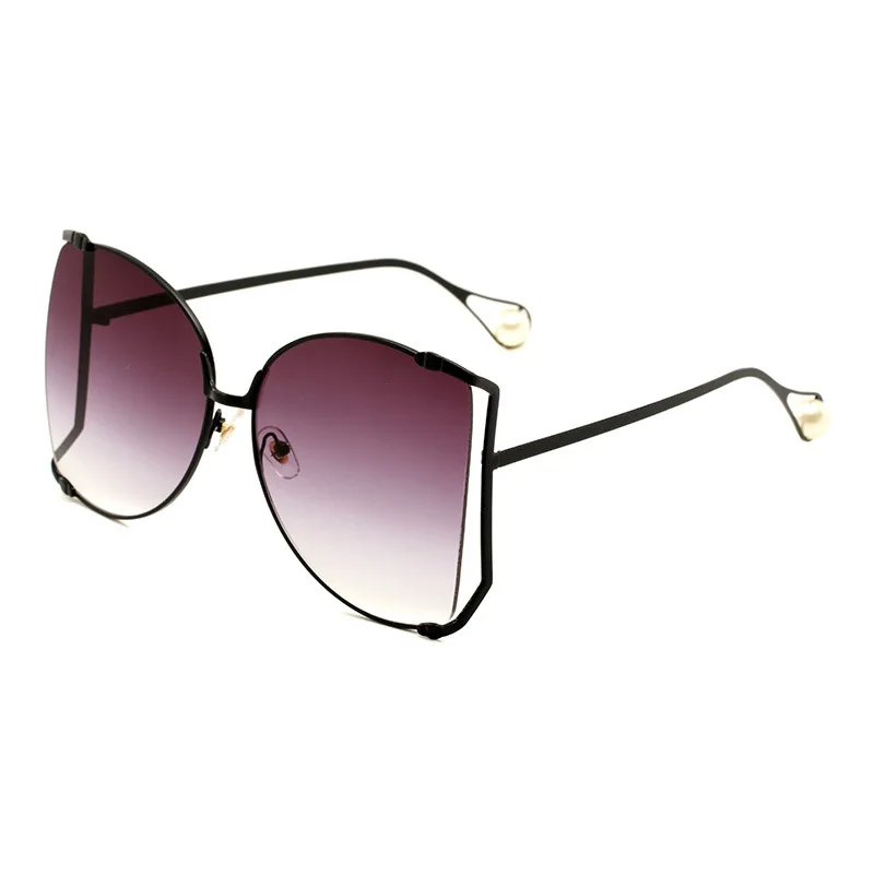 Vintage oversized metal frame women sunglasses hot selling female ladies square fashion sunglasses
