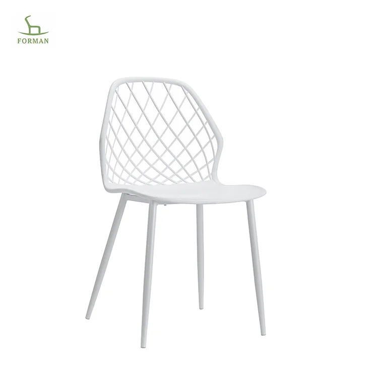 Forman Plastic Dining Chair Tavolo Pranzo Scandinavian Design Modern Home Furniture Chairs Dinning With Geometrical Back