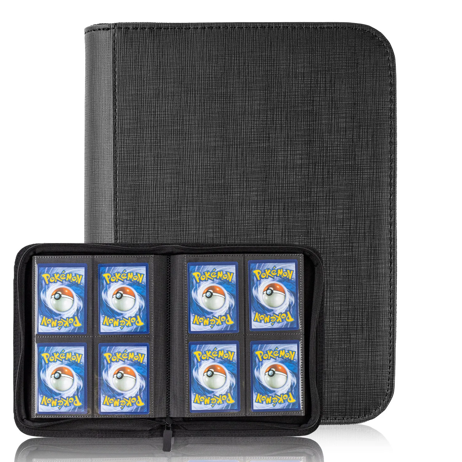 Hot selling ultra pro card pu album  trading card zipper custom album 4-pocket trading  for protect card