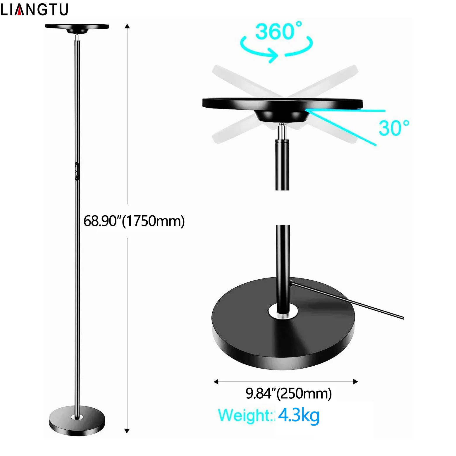 USB Port Led Floor Lamp Reading Smart Lighting Floor Lamp Home Simple Vertical RGB Floor Light
