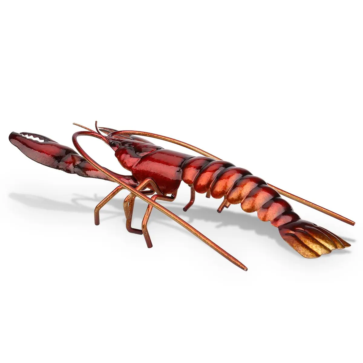 Kitchen home decor Lobster shrimp Ocean series crab figurine Metal Coastal Ocean Sculpture metal Decor