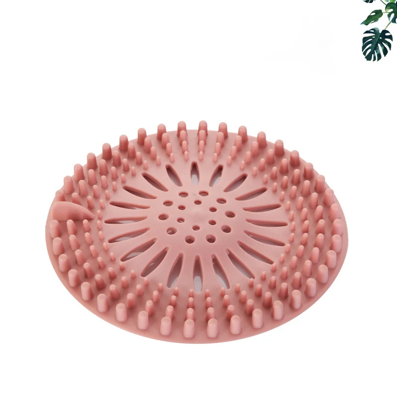 Silicone Catcher Sink Strainer Bathroom Shower Sink Stopper Drain Cover Hair Trap Filter for Kitchen Bathroom Tub