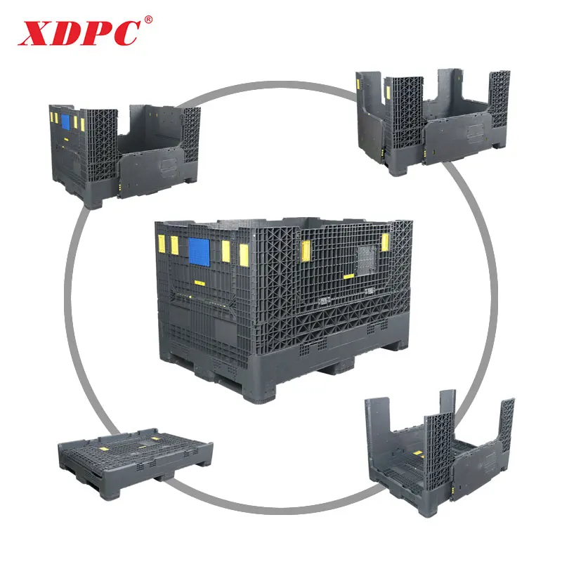 XDPC 1680x1140x1060 мм пластиковая коробка для поддонов сверхмощная промышленная Складная из полиэтилена высокой грузоподъемности