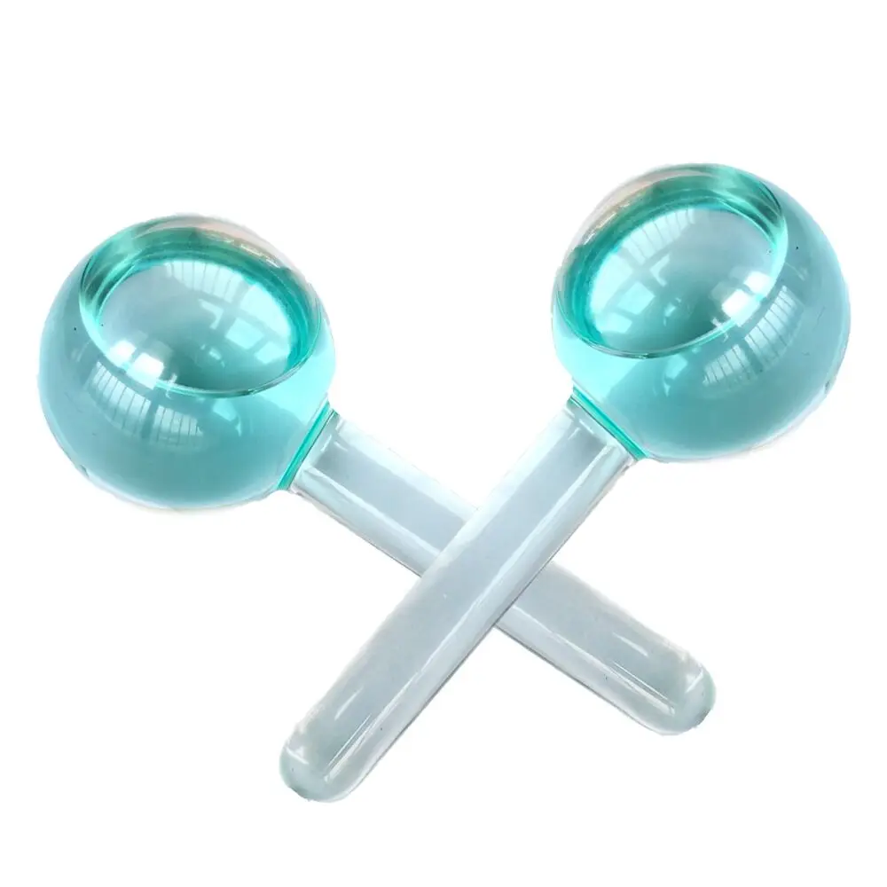 Non break strong glass cold facial balls beauty face ice globes glass balls facial ice globes