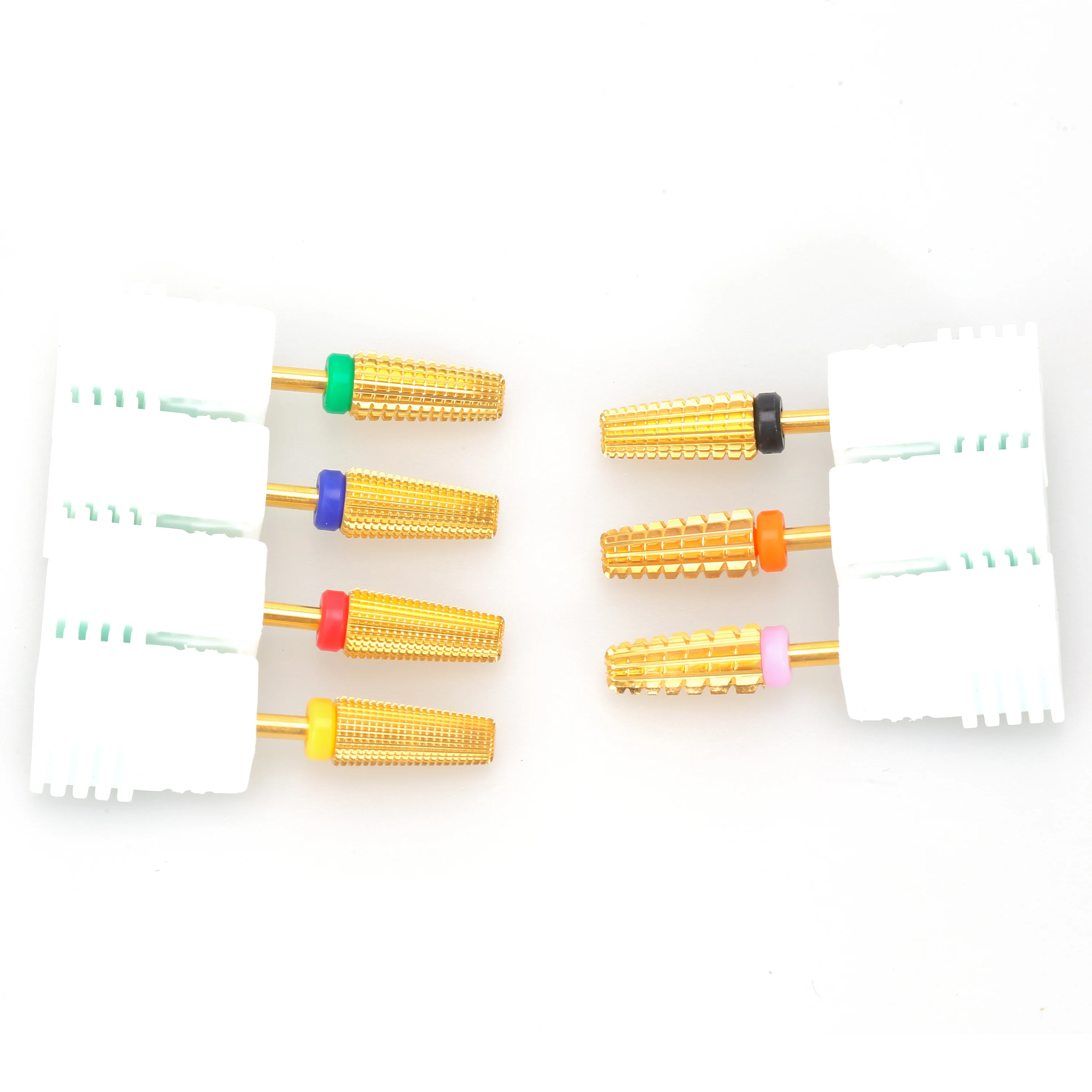 ESTAR New Design 5 In 1 Straight Cut Gold Tungsten Carbide Nail Drill Bits For Remove Gel Polish