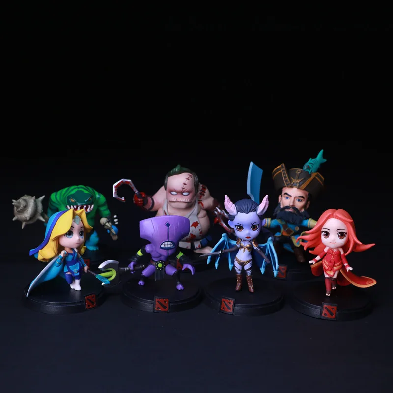 hot 7pcs Dota 2 Game Figure SLARK TINY Doom Boxed PVC Action Figures Collection dota2 Toys Ornaments