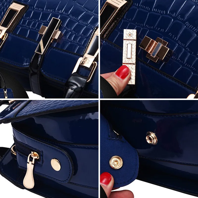 GHB005 High Quality Crocodile Pattern Fashion PU Leather Custom Bags Women Handbags Ladies Women Bag