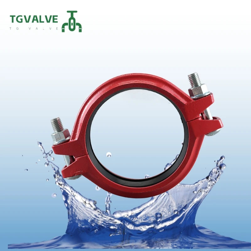 Cast iron connect 90 degree bend ductile iron reducer grooved coupling pipe fitting flange fire fighting tee adaptor