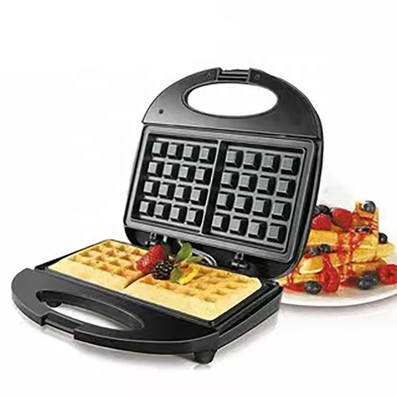 Custom 9 in 1 Portable Electric Waffle & Sandwich Maker New Design Triangle Interchangeable Plates Kitchen Use Logo Customizable