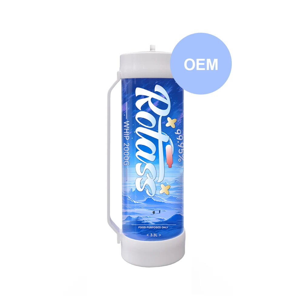 ROTASS 2000 gram whip cream gas bottle 3.3L gas cylinder whipped cream charger