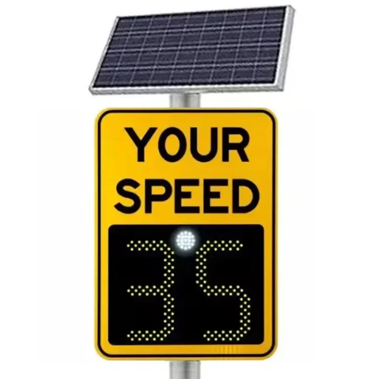 Outdoor Traffic Road Warning LED Display Solar Power Radar Speed Limit Sign