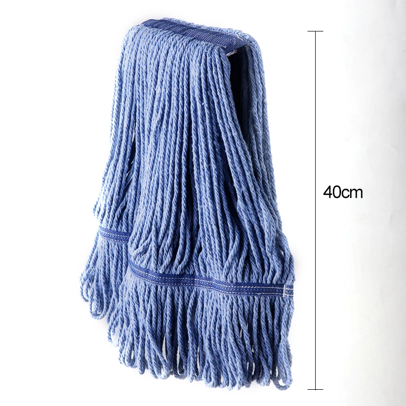 Jesun Commercial Industrial Grade Looped-End String Wet Dry Heavy Duty Cotton Mop Microfiber Cotton Wet Mop Cleaning Floor