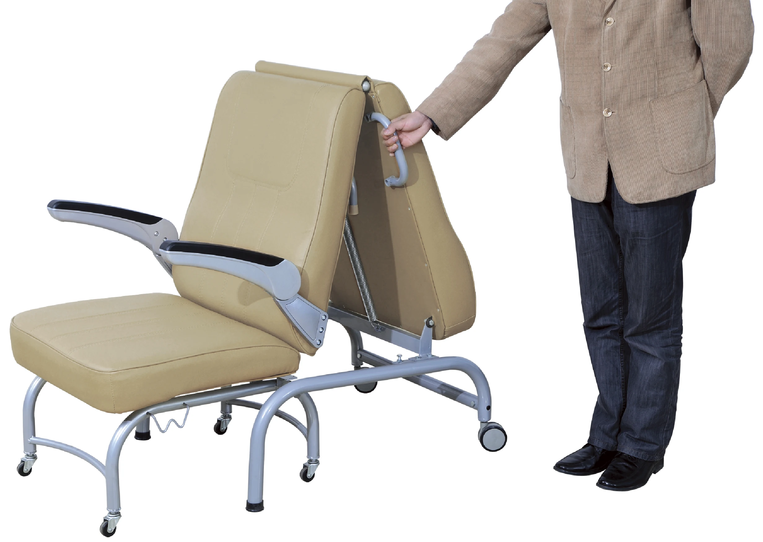 EU-035 Luxurious Hospital Reclining Attendant Sleeping Bed Patient Accompany Chair For Patient Room
