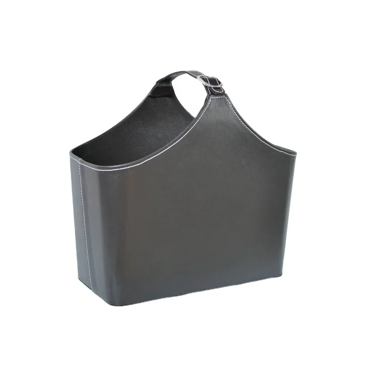 Gift Basket Leather Magazine Newspaper Holder Storage Organizer for Wine Flowers Fruits Candy,for Holiday Presents