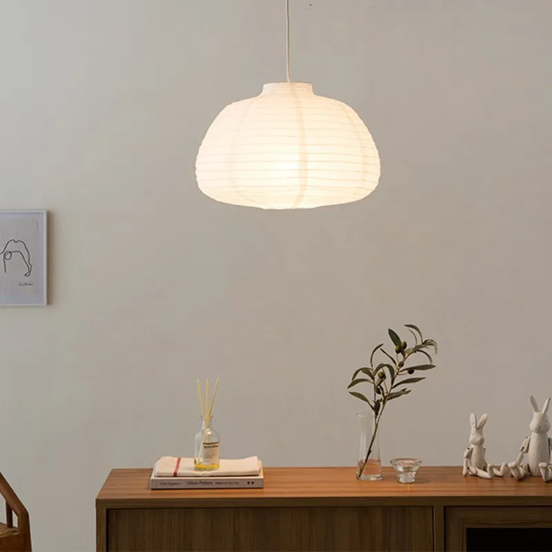 New Trend 18 inch White Round Paper Lantern Rice Paper Japanese Hanging Lamp Shade Paper Lampshade  for Living Room Decoration