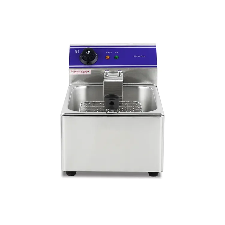 DZL-151B China Manufacturer Quality Counter Top Electric Deep Fryer Commercial Stainless Steel Chips Making Machine