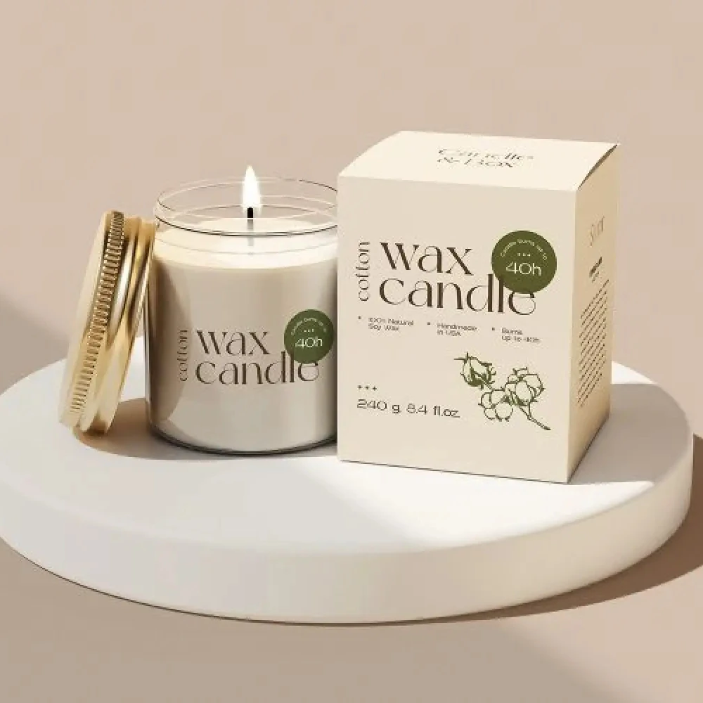 Custom Wholesale Luxury Small Aromatic Scented Candles Jar Retail Product Candle Box Packaging