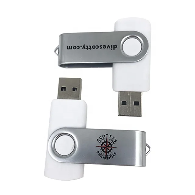 Hot Sale Custom Logo Swivel Flash Memory Drive 64GB 128GB Metal USB Stick Promotional USB Flash Drive