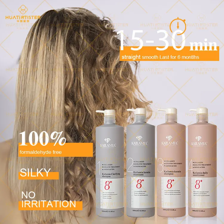 Huati Sifuli KAILAMIA 1000ml Hair rebonding Straightening Cream Collagen Protein Pure brazilian Keratin Hair Treatment