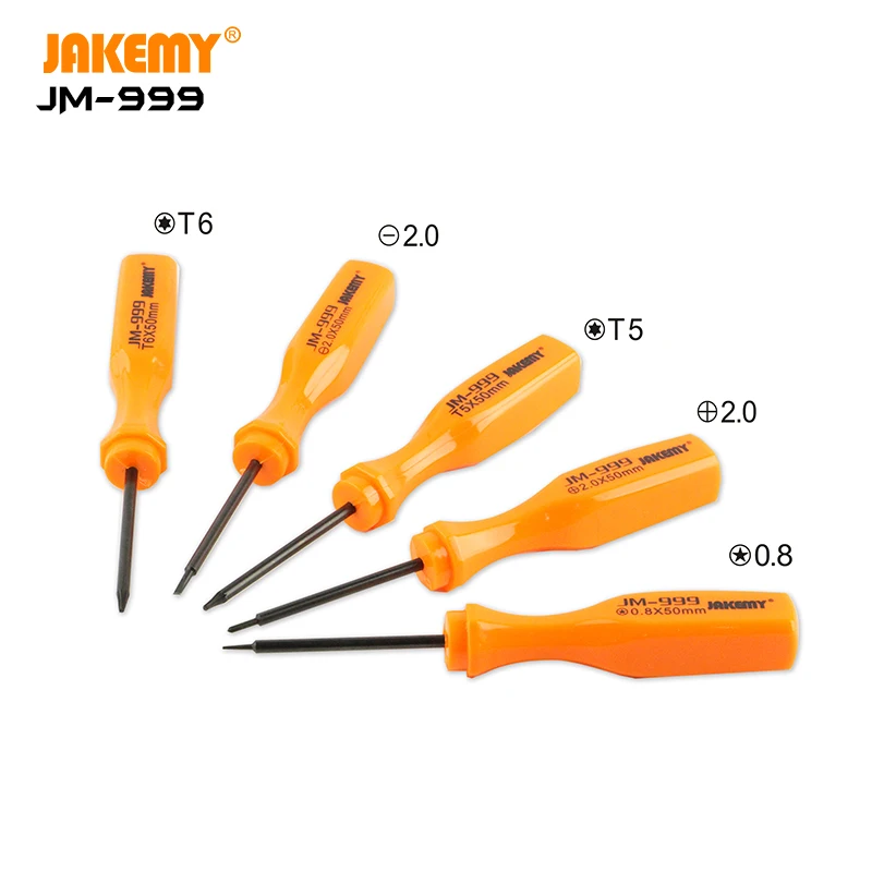JAKEMY 999 Wholesale Mini Slot Torx Pentagon Screwdriver Set for Home DIY Repair Phone Laptop Gamepad screw driver