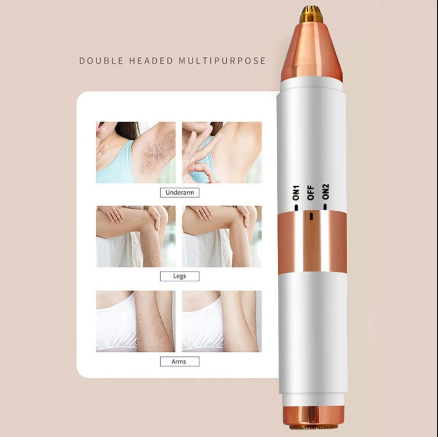 Rechargeable Electric epilator for women 2-in-1 Eyebrow Razor and Hair Shaver Remove Peach Fuzz, Facial Hair, Eyebrows, Lips