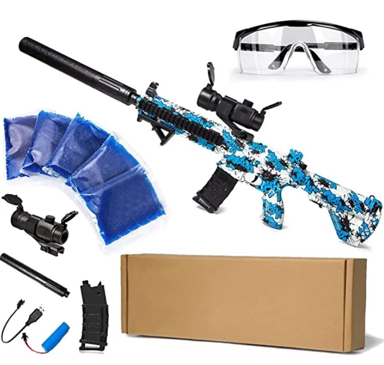 Electric Gel Ball Blaster Toy - M416 Gel Ball Blaster Water Ball Blaster with 50000 Water Gel Beads for Adults Shooting Battle