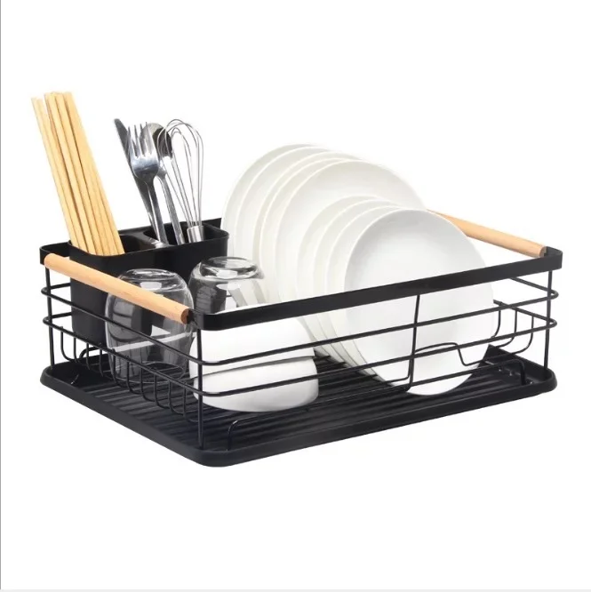 DSH Factory Supply Single Layer Nordic Dish Rack Kitchen Dish Drying Rack